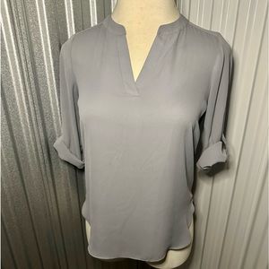 Chaus New York Blue/Grey Chiffon Blouse size S